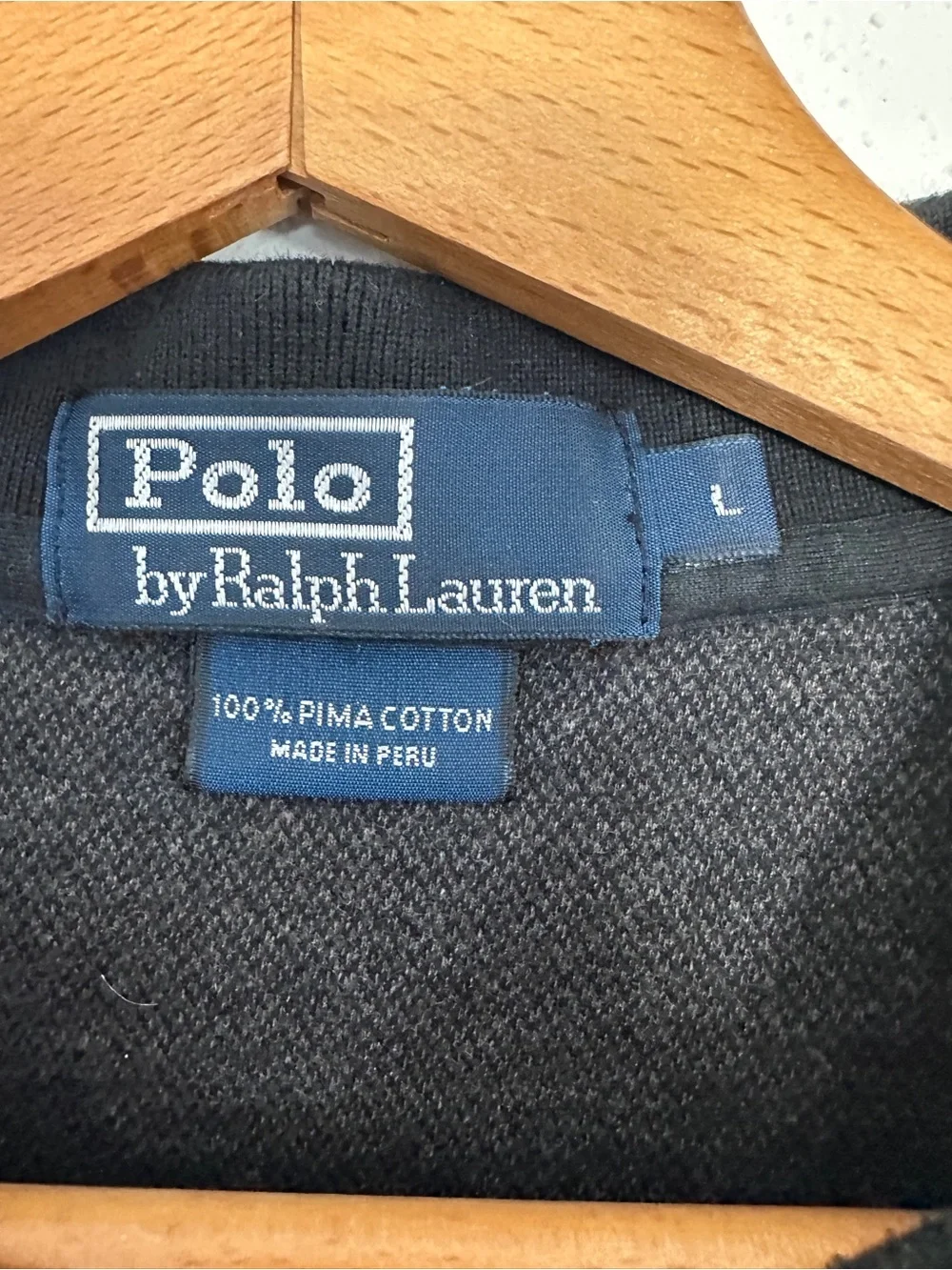 Polo Ralph Lauren Men’s Gray Long Sleeve Polo Shirt Size Large Great Condition